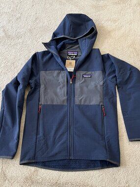 New Patagonia Men's R2 TechFace Hoody Jacket Blue Navy Size Small NWT